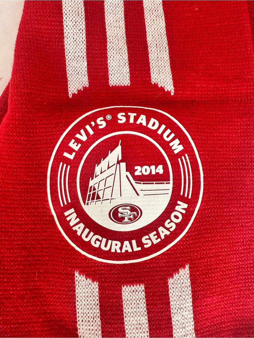 San Francisco 49ers Levi's Stadium 2014 Inaugural Season Come To Play Scarf